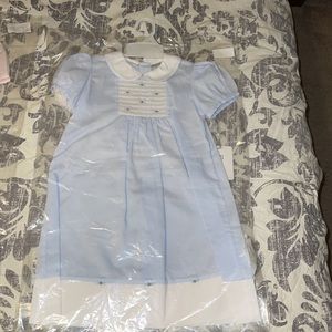 Fredknit creations dress girl BLUE